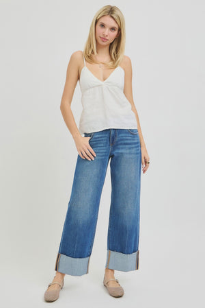 Risen Jeans - Mid Rise Cropped Straight Jeans (27"-31" Inseam) - PWC21429