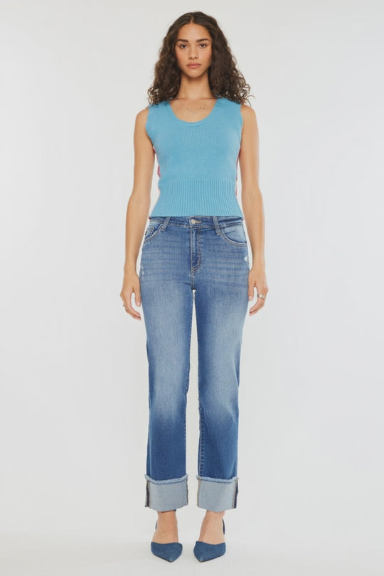 Kancan - Quin Essentials High Rise Straight Jeans - kc20093m