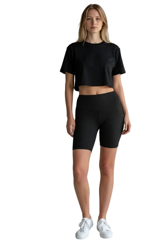 Zenana - Brushed Microfiber Wide WaistBand Biker Shorts - MP-3236D4