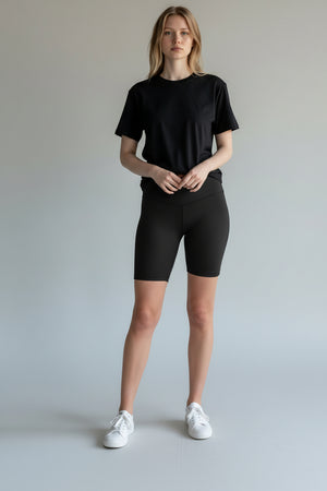 Zenana - Brushed Microfiber Wide WaistBand Biker Shorts - MP-3236D4