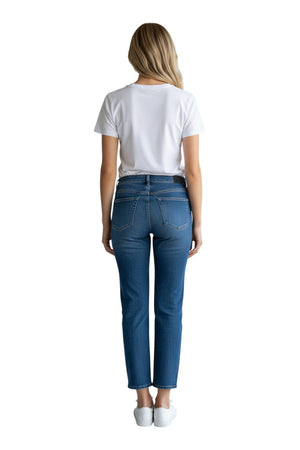 Wax Jeans - Women's High Waisted Crop Straight Leg Denim - 90421