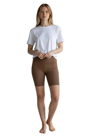 Zenana - Brushed Microfiber Wide WaistBand Biker Shorts - MP-3236D4