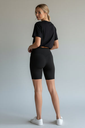 Zenana - Brushed Microfiber Wide WaistBand Biker Shorts - MP-3236D4