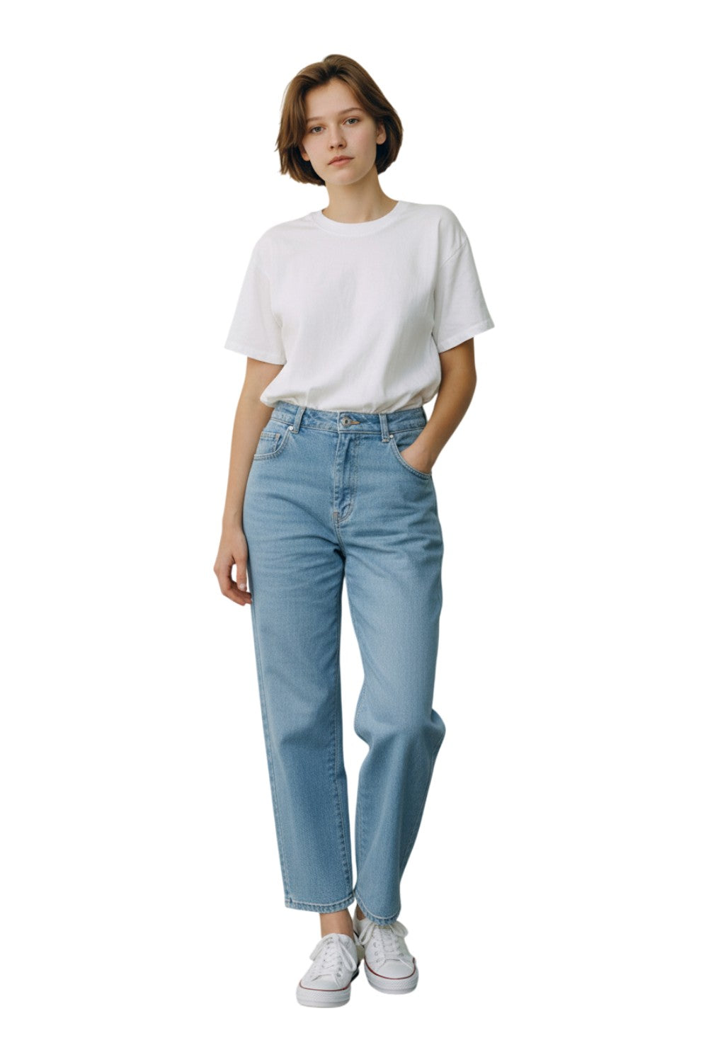 Wax Jeans - Women's High Waisted Crop Straight Leg Denim - 90421