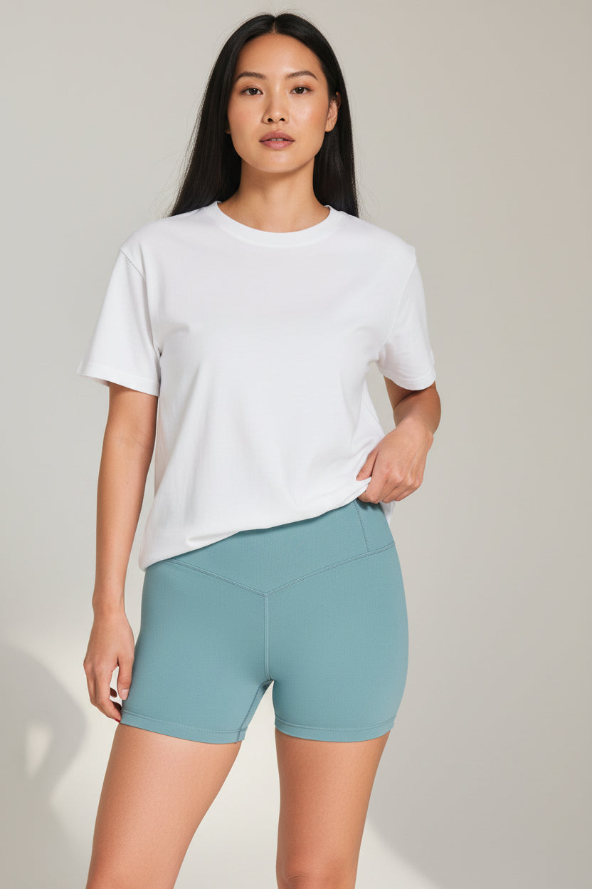 Zenana - Brushed Microfiber Wide Waistband Biker Short - MP-9064Y