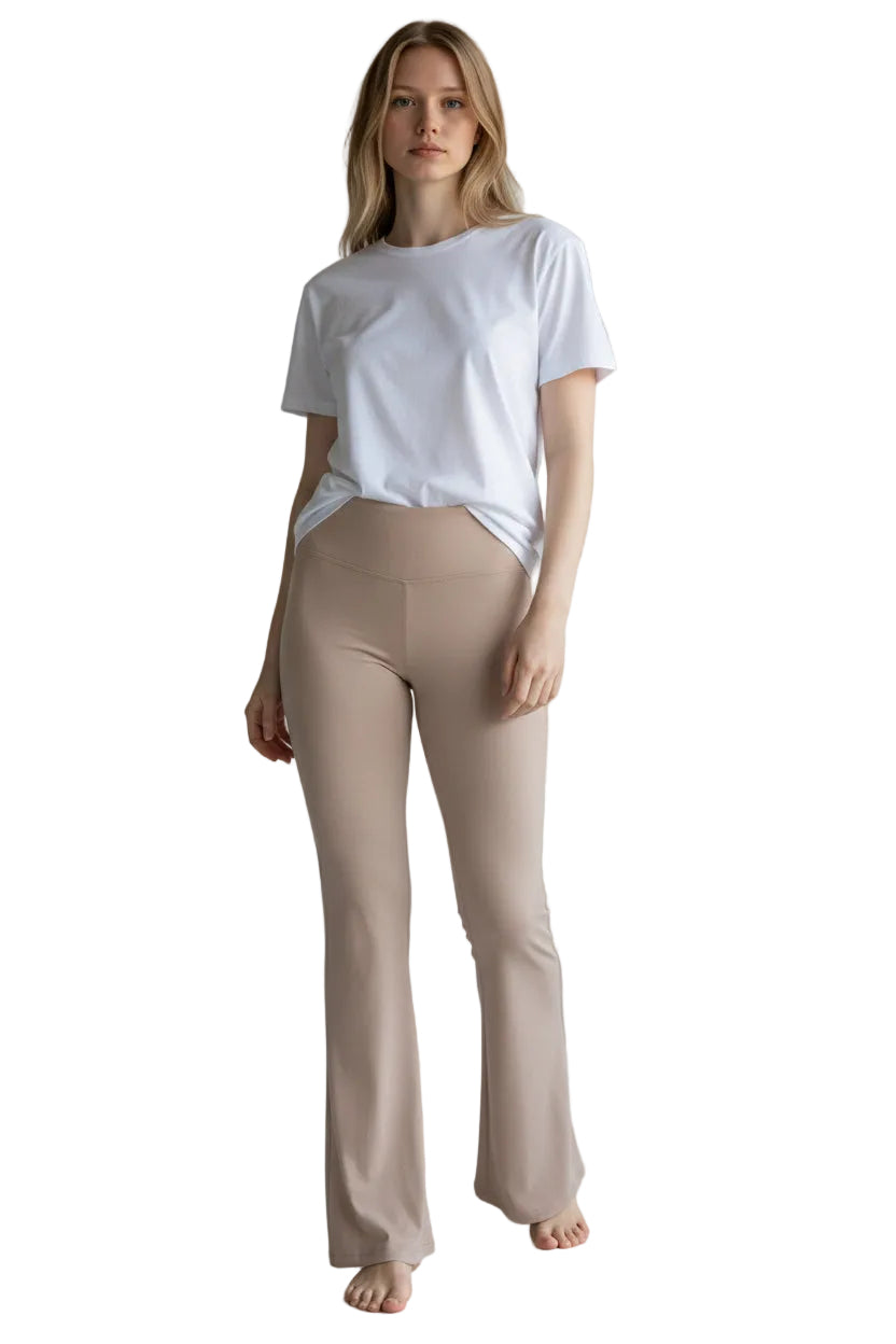Zenana - Buttery Soft Flare Leg High Waist Yoga Pants - MP-9079A