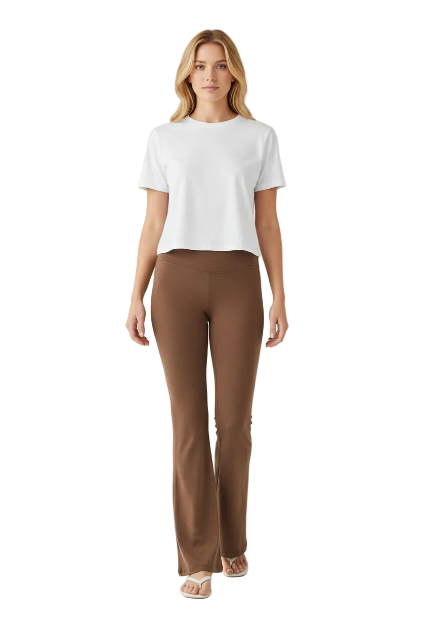 Zenana - Buttery Soft Flare Leg High Waist Yoga Pants - MP-9079A