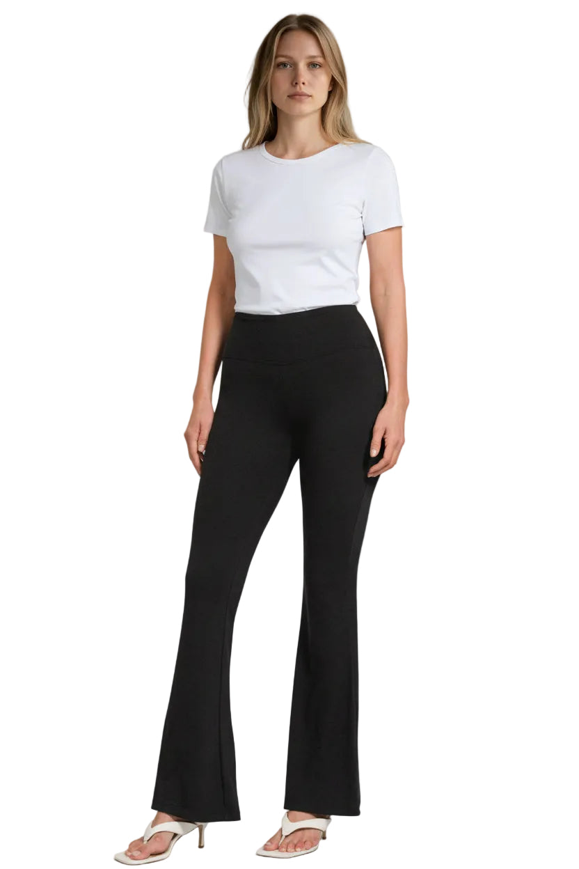 Zenana - Buttery Soft Flare Leg High Waist Yoga Pants - MP-9079A