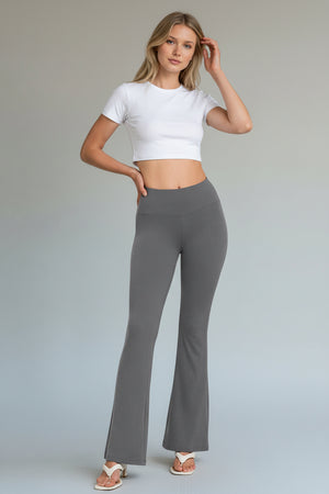 Zenana - Buttery Soft Flare Leg High Waist Yoga Pants - MP-9079A