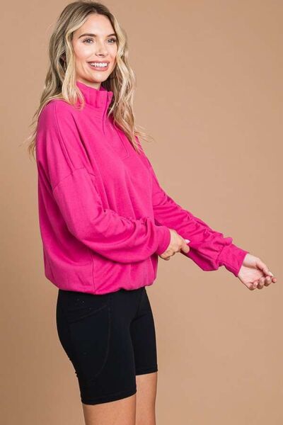 Culture Code Full Size Half Zip Long Sleeve Sweatshirt - SaltTree