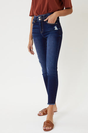 Kancan - Women's High Rise Ankle Skinny Jeans - KC7317