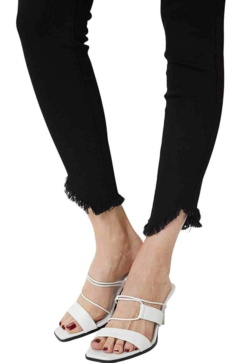 Kancan - Women's High Rise Hem Detail Skinny Jeans - KC7267ST - SaltTree