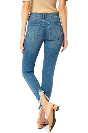 Kan Can Women's High Rise Ankle Skinny Jeans - kc7322m ST