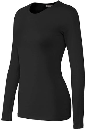 Bozzolo Women's Basic Round Neck Warm Soft Stretchy Long Sleeves T Shirt