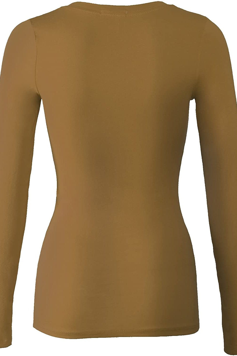 Bozzolo Women's Basic V-Neck Warm Soft Stretchy Long Sleeves T Shirt - SaltTree