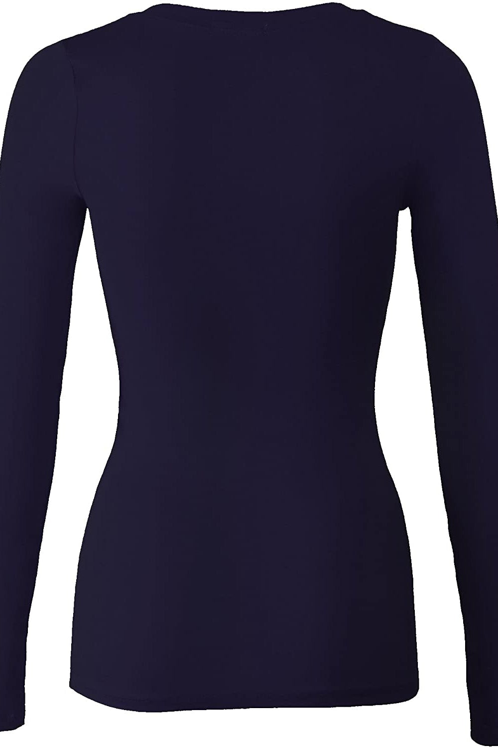 Bozzolo Women's Basic V-Neck Warm Soft Stretchy Long Sleeves T Shirt - SaltTree