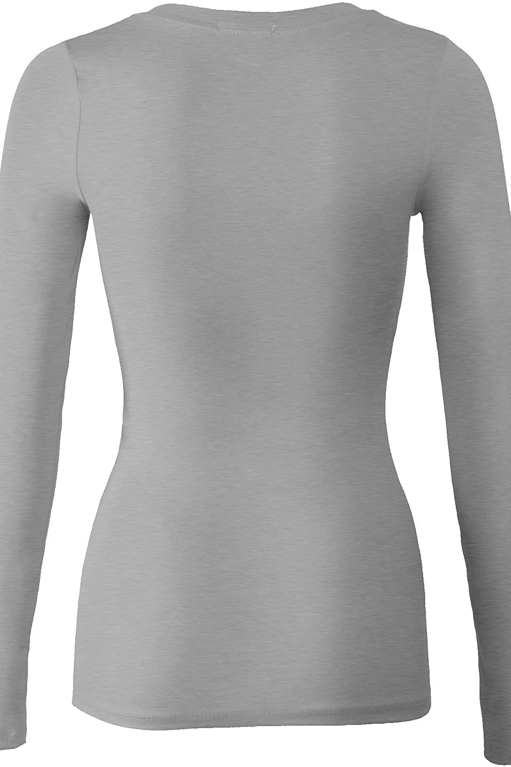 Bozzolo Women's Basic V-Neck Warm Soft Stretchy Long Sleeves T Shirt - SaltTree