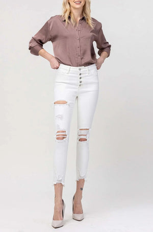 Flying Monkey - Exhilaration - High Rise Button Up Skinny Jeans - F4760