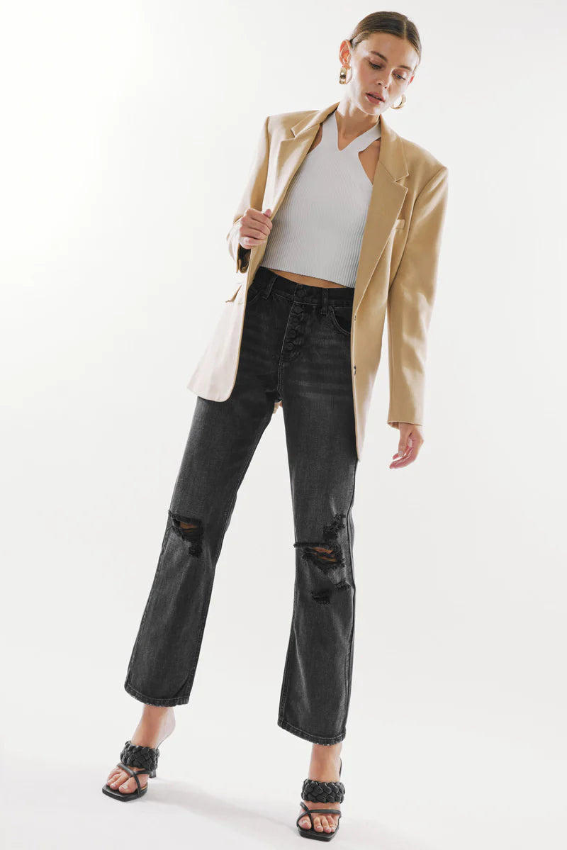 Kancan - Lynne Ultra High Rise Straight Jeans - kc6387dgop - SaltTree