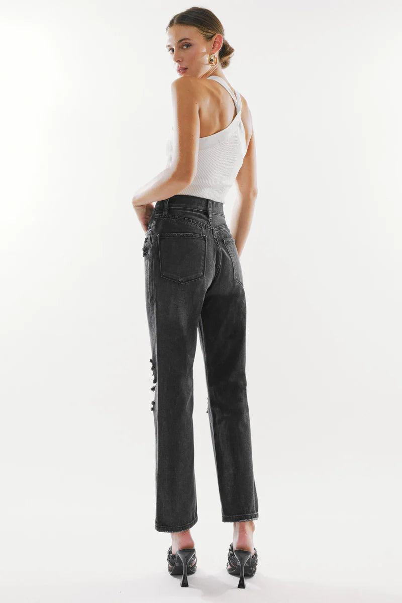 Kancan - Lynne Ultra High Rise Straight Jeans - kc6387dgop - SaltTree