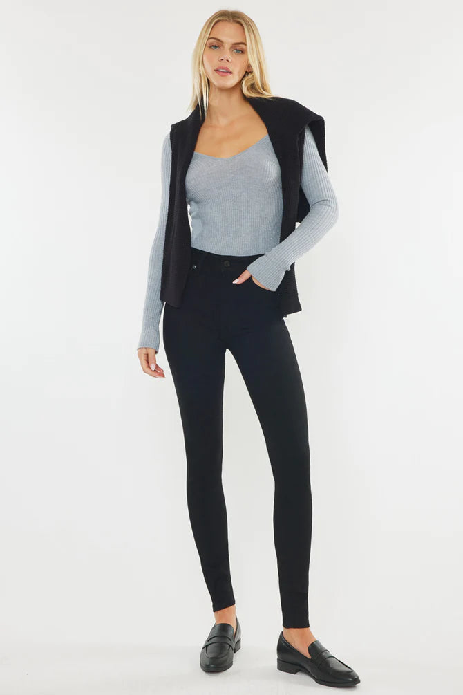 Kancan - DESTINY HIGH RISE SUPER SKINNY JEANS - KC7085HTBK- ST - SaltTree