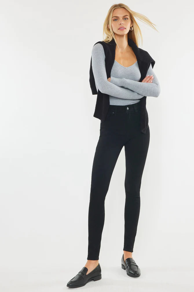 Kancan - DESTINY HIGH RISE SUPER SKINNY JEANS - KC7085HTBK- ST - SaltTree