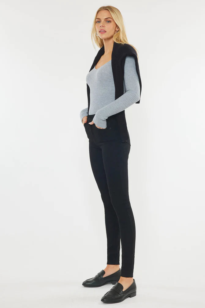 Kancan - DESTINY HIGH RISE SUPER SKINNY JEANS - KC7085HTBK- ST - SaltTree