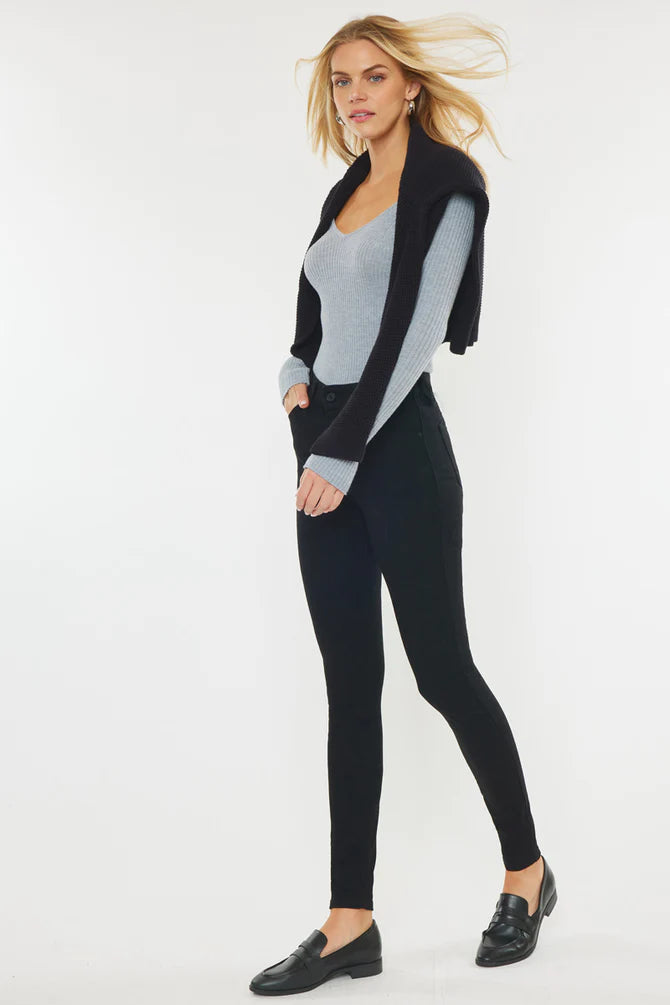 Kancan - DESTINY HIGH RISE SUPER SKINNY JEANS - KC7085HTBK- ST - SaltTree