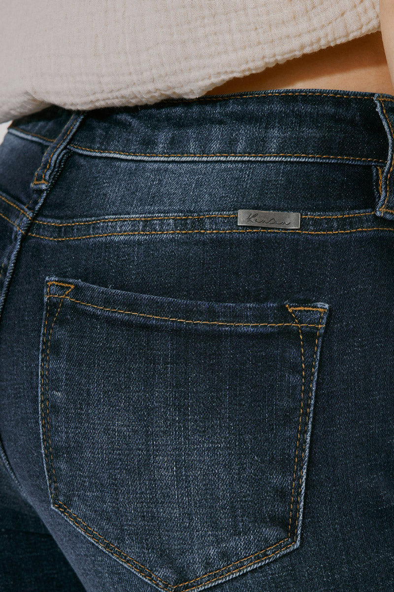 Kancan - Women's High Rise Distressed Cuffed Ankle Skinny Jeans - KC7299 - SaltTree