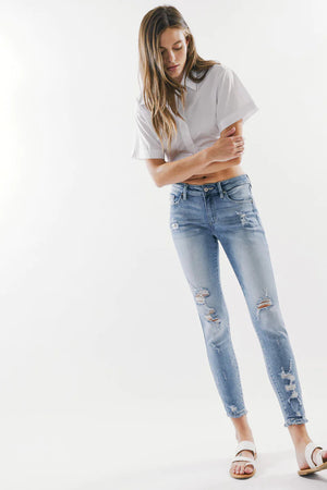 Kancan - Jeans Mid-Rise Distressed Skinny Jeans - kc8373m ST
