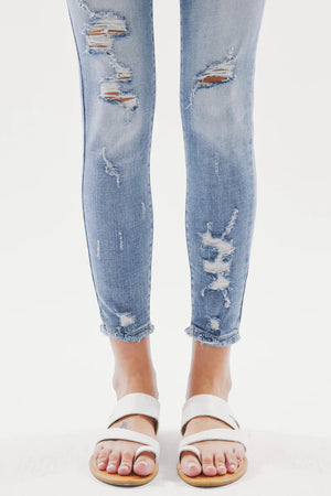 Kancan - Jeans Mid-Rise Distressed Skinny Jeans - kc8373m ST