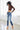 Kancan - USA Women's Dark Wash Five Pocket Button Fly Mid Rise Denim - KC8599-SaltTree
