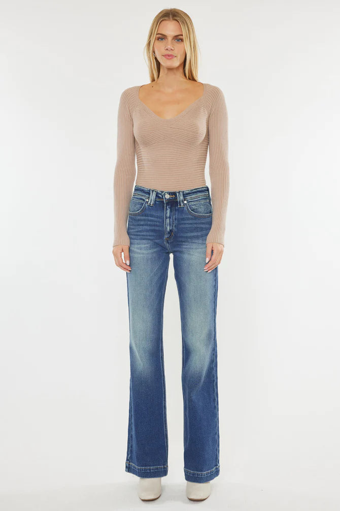 Kancan - PILOT HIGH RISE HOLLY FLARE JEANS - KC9289M ST - SaltTree
