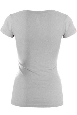 Bozzolo Women's Plain Basic V Neck Short Sleeve Cotton T-Shirts - RT1010V