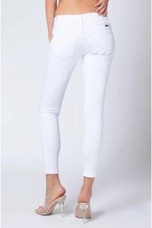 Kan Can Women's Low Rise Ankle Skinny Jeans - Distressed - KC6050-SaltTree